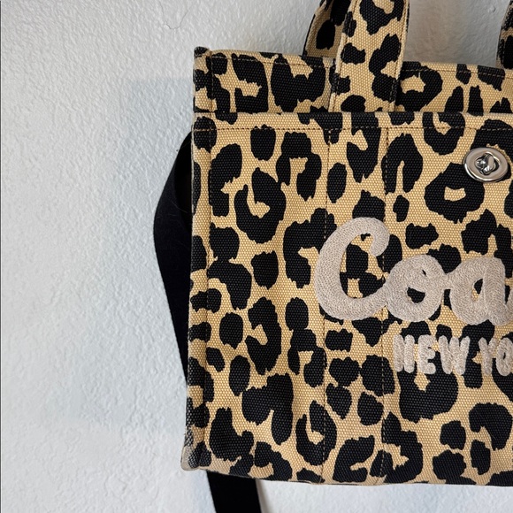 Coach Leopard Canvas Tote - Picture 2 of 8